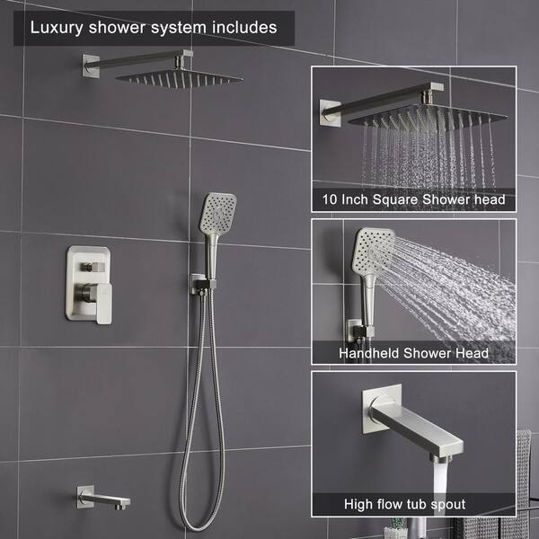 Dimakai 3-Spray Wall Mounted Single Handheld Shower Head 1.8