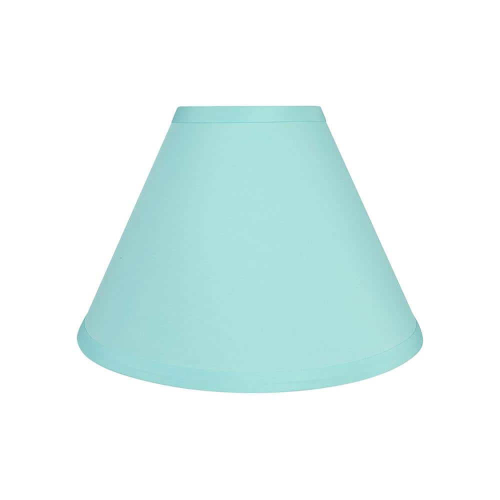 Light Blue Fabric Empire Lamp Shade, 10" Wide