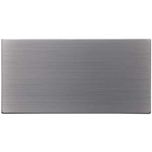 Rectangle Subway Brushed Silver 6 in. x 3 in. Metal Peel and Stick Backsplash Tile (13 sq. ft. Pack)