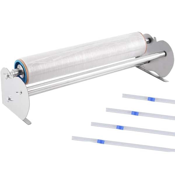 N/A 4.95 lb. 27.6 x 6.5 x 6.5 in Stainless Steel Stretch Film Dispenser Packing Machine for Packaging, Moving and Shipping