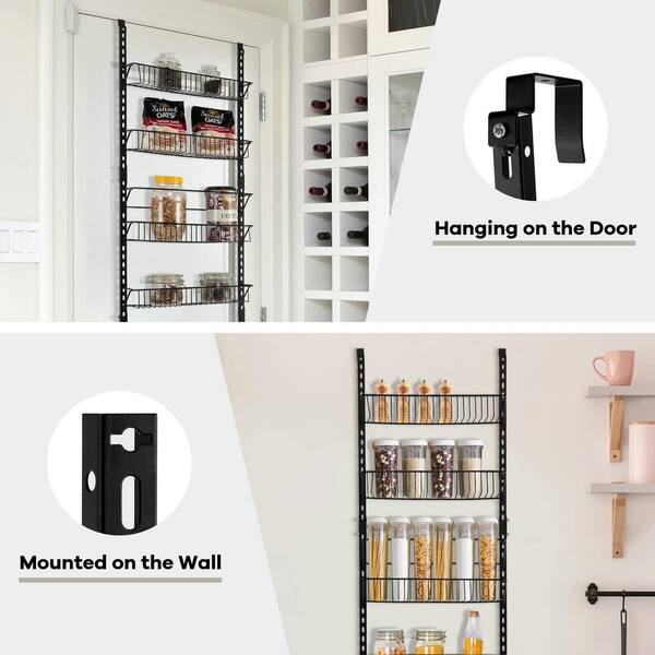 6 Tier Over The Door Pantry Organizer, Over The Door Spice Rack With