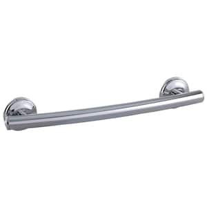 20 in. x 1.25 in. Curved Transitional Grab Bar with Grips in Chrome