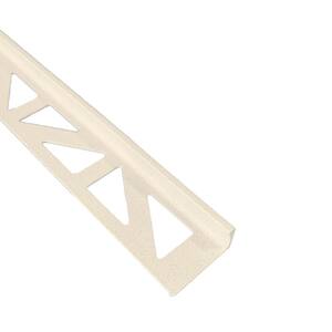 Durosol Profile 3/8 in. L Angle Textured Ivory Metal Tile Edge Trim