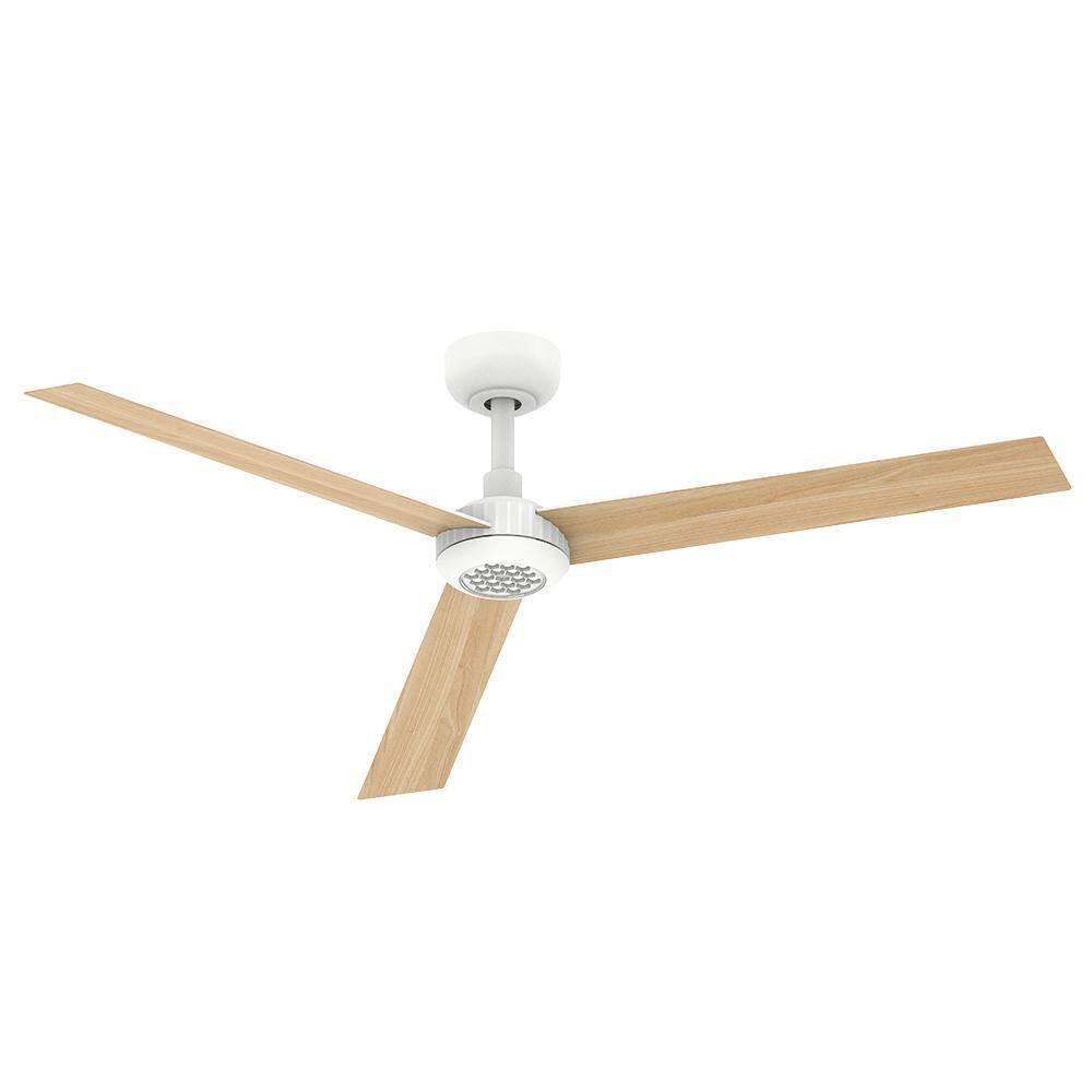 X3 52 in. White Downrod Mount  Standard Ceiling Fan with Dimmable LED, Double-Sided Reversible Blade and Quiet DC Motor price history on PriceWatchPro