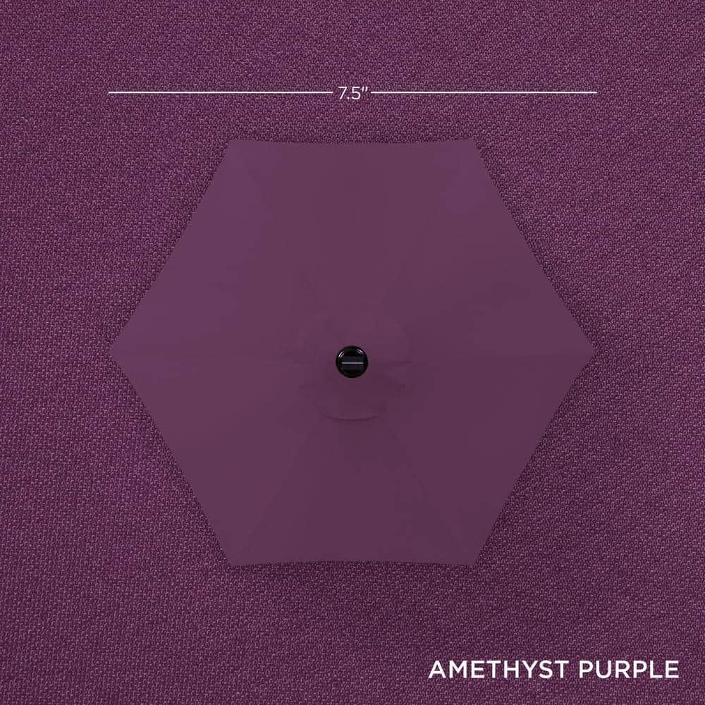 7.5ft Amethyst Purple Solar LED Outdoor Patio Umbrella
