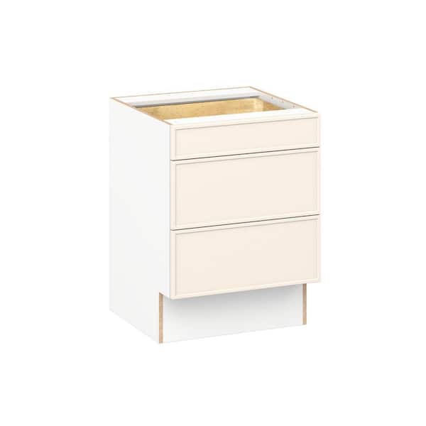 Fairview 24 in. Wx24 in. D x 32.5 in. H Assembled Slim Shaker Accessible ADA Drawer Base Kitchen Cabinet in Washed Linen