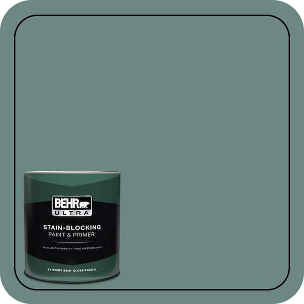 BEHR ULTRA 1 qt. #480F-5 Marsh Creek Semi-Gloss Enamel Exterior Paint & Primer
