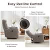 Diagrams showing easy recline control for the recliner.