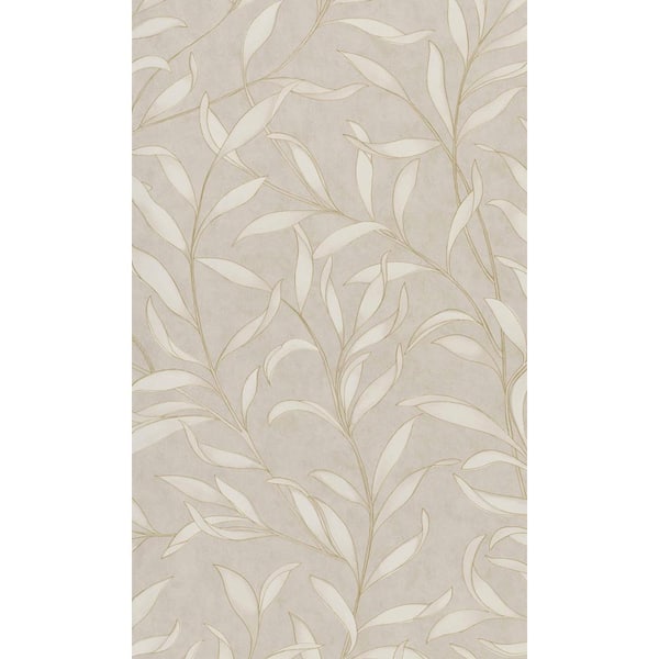 Walls Republic Beige Twigs Leaves Floral Printed Non-Woven Paper Non-Pasted Textured Wallpaper 57 sq. ft.