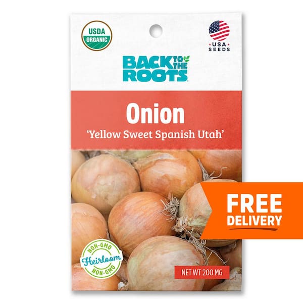 Back to the Roots Organic Yellow Sweet Spanish Utah Onion Seed (1-Pack)