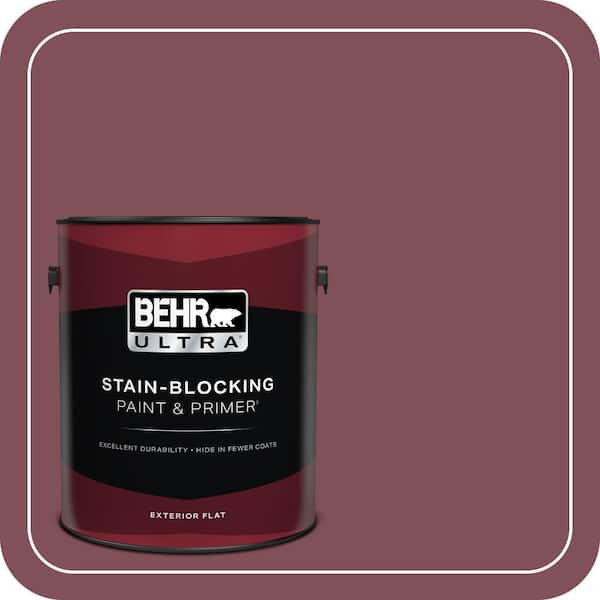 BEHR ULTRA 1 gal. Home Decorators Collection #HDC-CL-02 Fine Burgundy Flat Exterior Paint & Primer