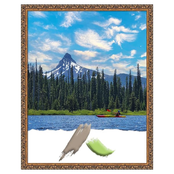 Amanti Art Opening Size 22 in. x 28 in. Antique Bronze Wood Picture Frame
