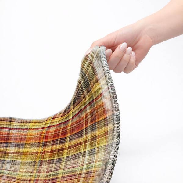 Dream Shag Premium Machine Washable Abstract ADS541 Paprika 8 ft. x 8 ft. Round Rug