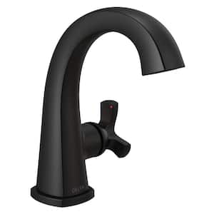 Stryke Single Handle Single Hole Bathroom Faucet with Metal Pop-Up Assembly in Matte Black