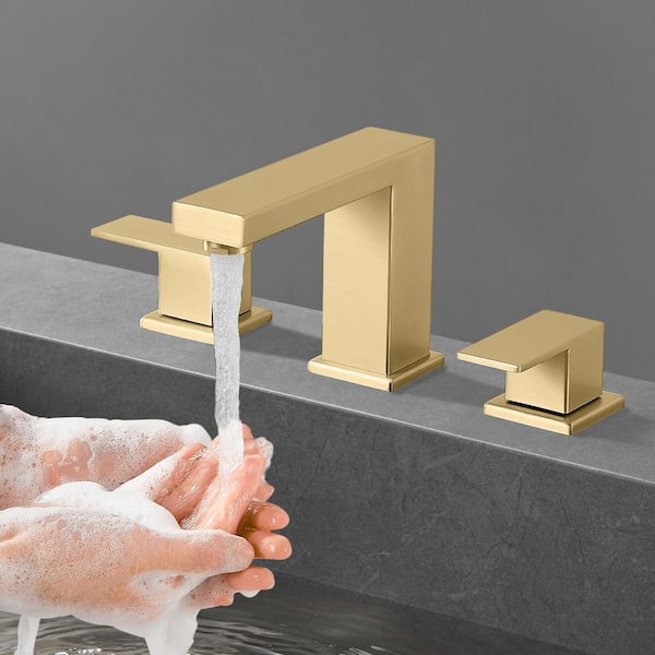Zalerock Minimalist 8 in. Widespread Double Handle Low Arc