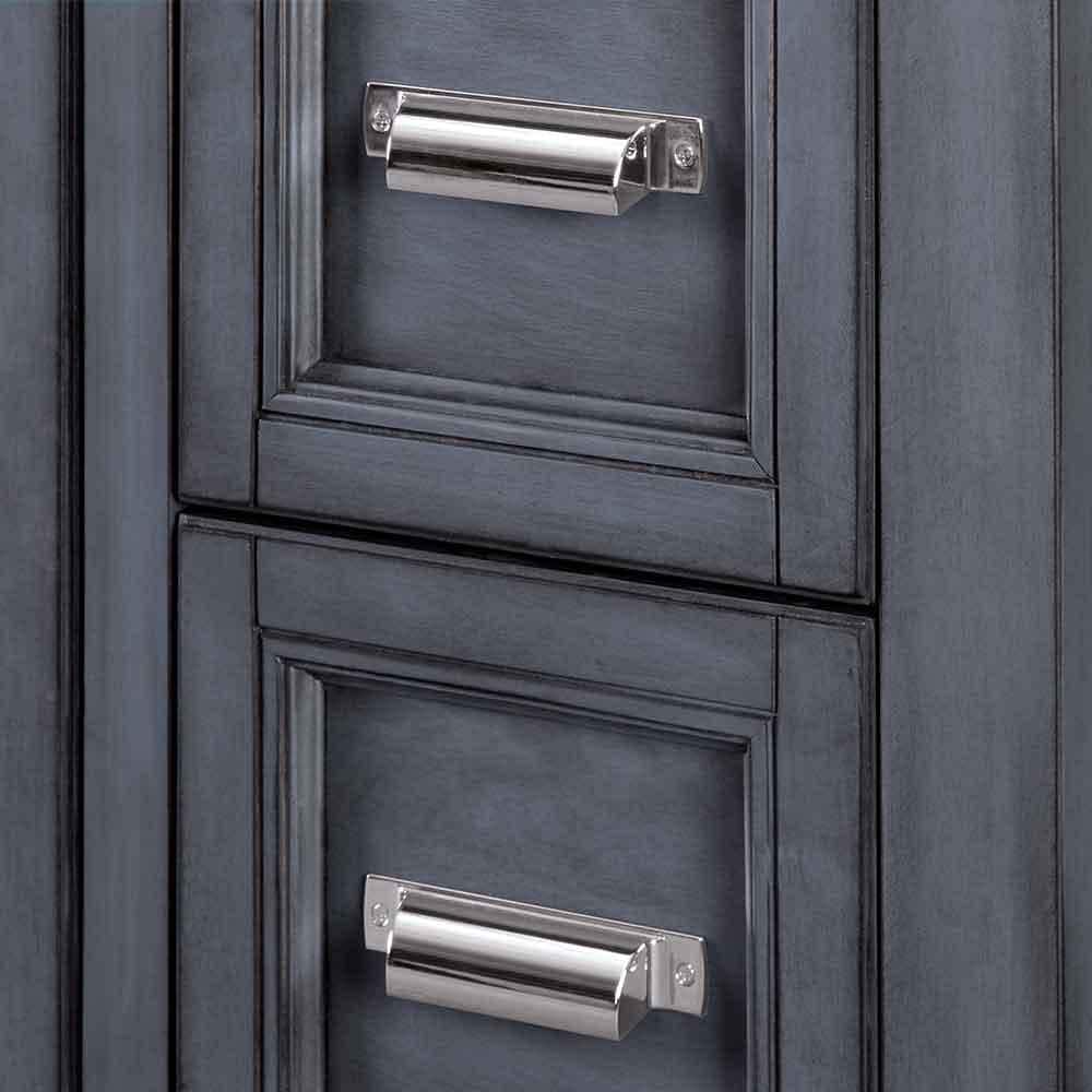 Harbor Blue 24" Wood Vanity Cabinet with Chrome Hardware