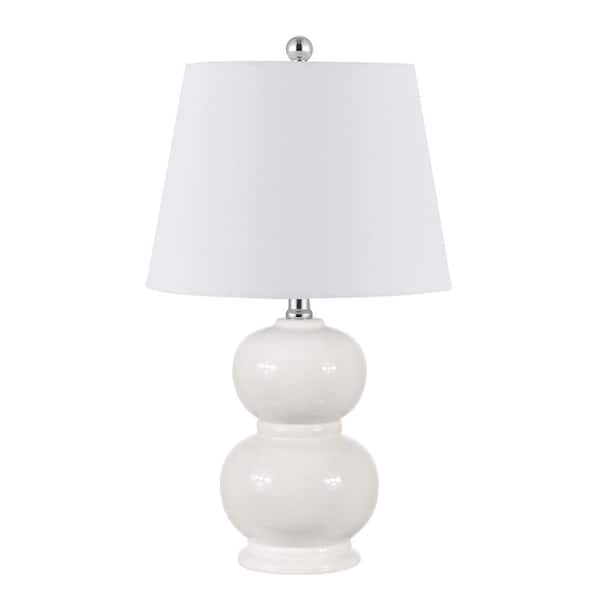Bella Ivory Nickel Small Cordless Lamp - Made in the USA