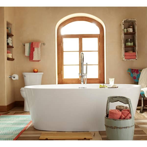 Coastal Serin 68-3/4 in. Acrylic Flatbottom Bathtub in White Coastal Serin 68-3/4 in. Acrylic Flatbottom Bathtub in White