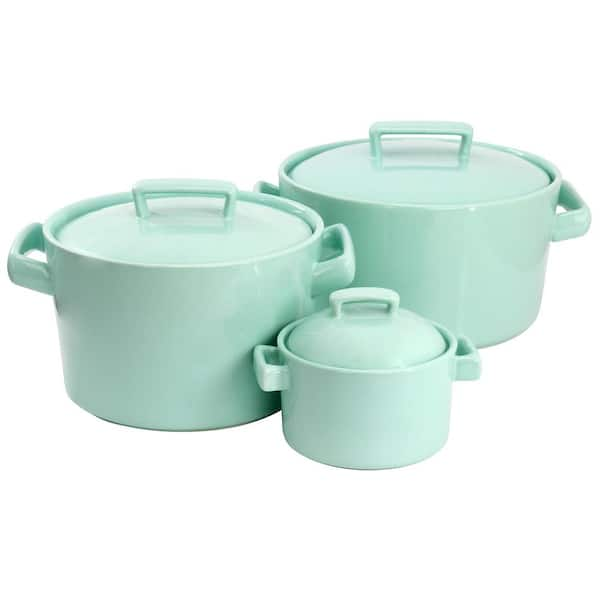 Martha Stewart Colored Enameled Cast Iron Round Casserole, 6 qt for $49.99