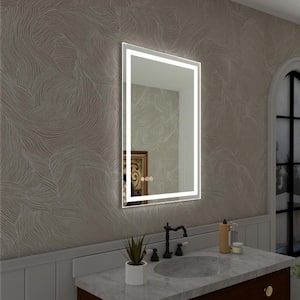 Spring 20 in. W x 30 in. H Rectangular Frameless LED Wall Bathroom Vanity Mirror