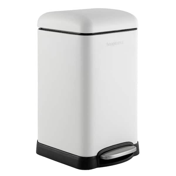 Betty Retro Mini 3.2 Gal. White Step-Open Trash Can
