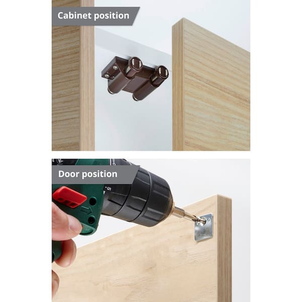 Double Magnetic Touch Latch, Brown (1-Pack) Double Magnetic Touch Latch, Brown (1-Pack)