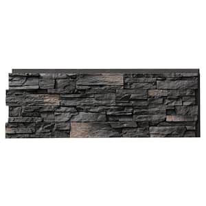 Country Ledgestone 15.5 in. x 43.5 in. Andean Onyx Faux Stone Siding Panel (4-Pack)
