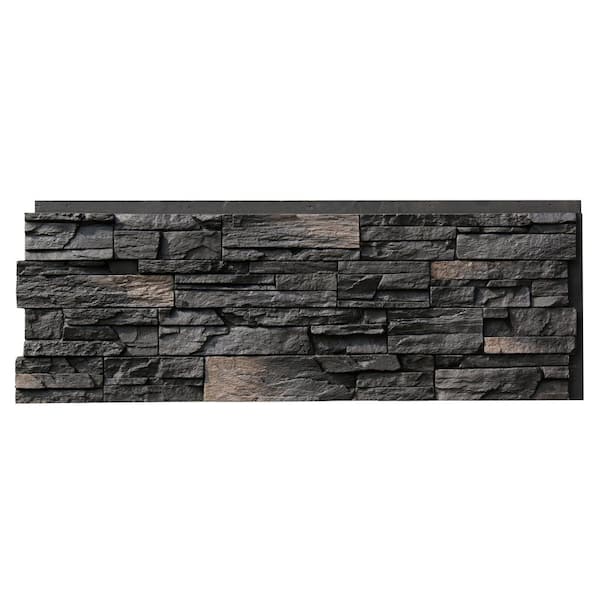 NextStone Country Ledgestone 15.5 in. x 43.5 in. Andean Onyx Faux