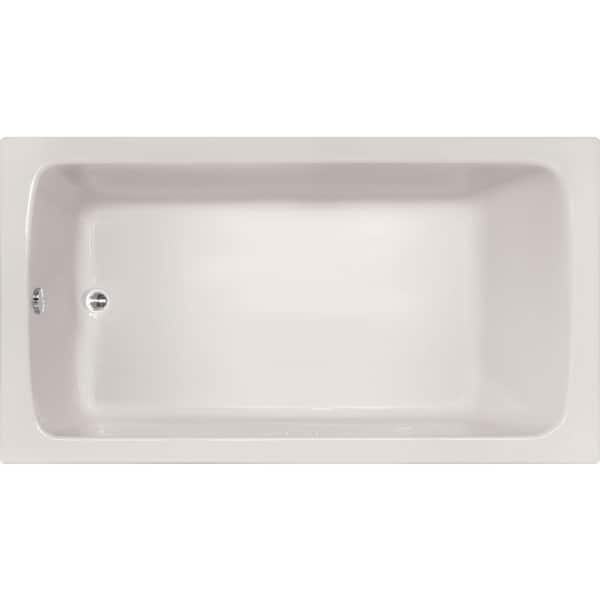 Hydro Systems Melissa 72 in. Acrylic Rectangular Drop-in Reversible Drain Bathtub in White