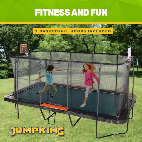 JUMPKING Pro-Series 10 ft. x 18 ft. Rectangle Trampoline with