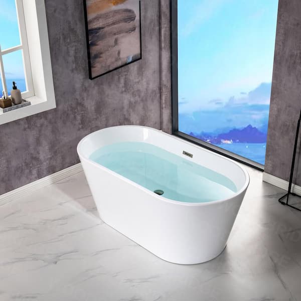 WOODBRIDGE Belleville 54 in. Acrylic FlatBottom Double Ended