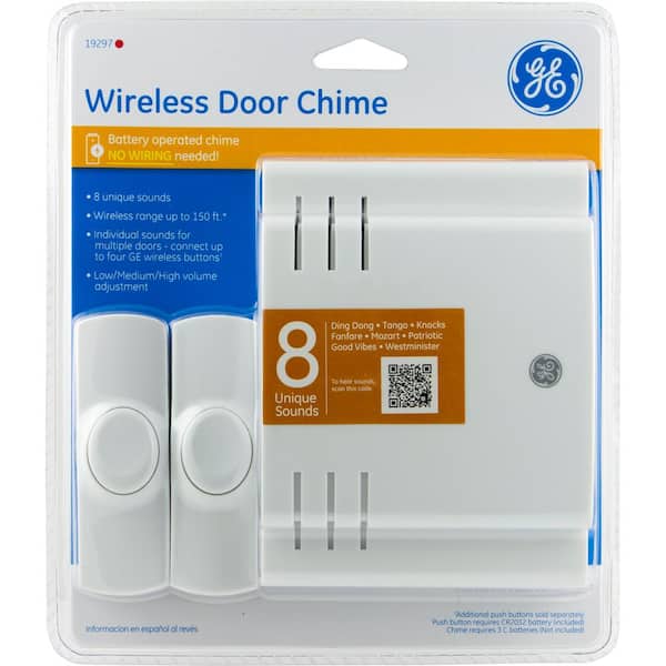 Ge Wireless Door Chime With 8 Unique, Wireless Doorbell For Basement