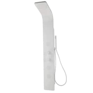 Brion 3-Spray Shower Panel with Hand-Held Body Hose in White