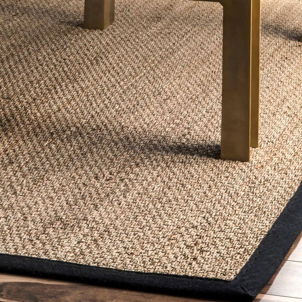Handmade Black Cotton Reversible Runner Rug, 31" x 7"