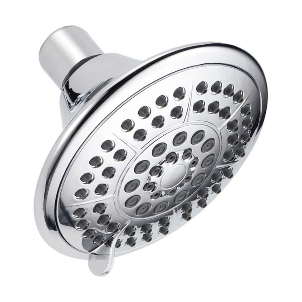 Chrome Multi-Function Wall Mounted Shower Head with Pulse