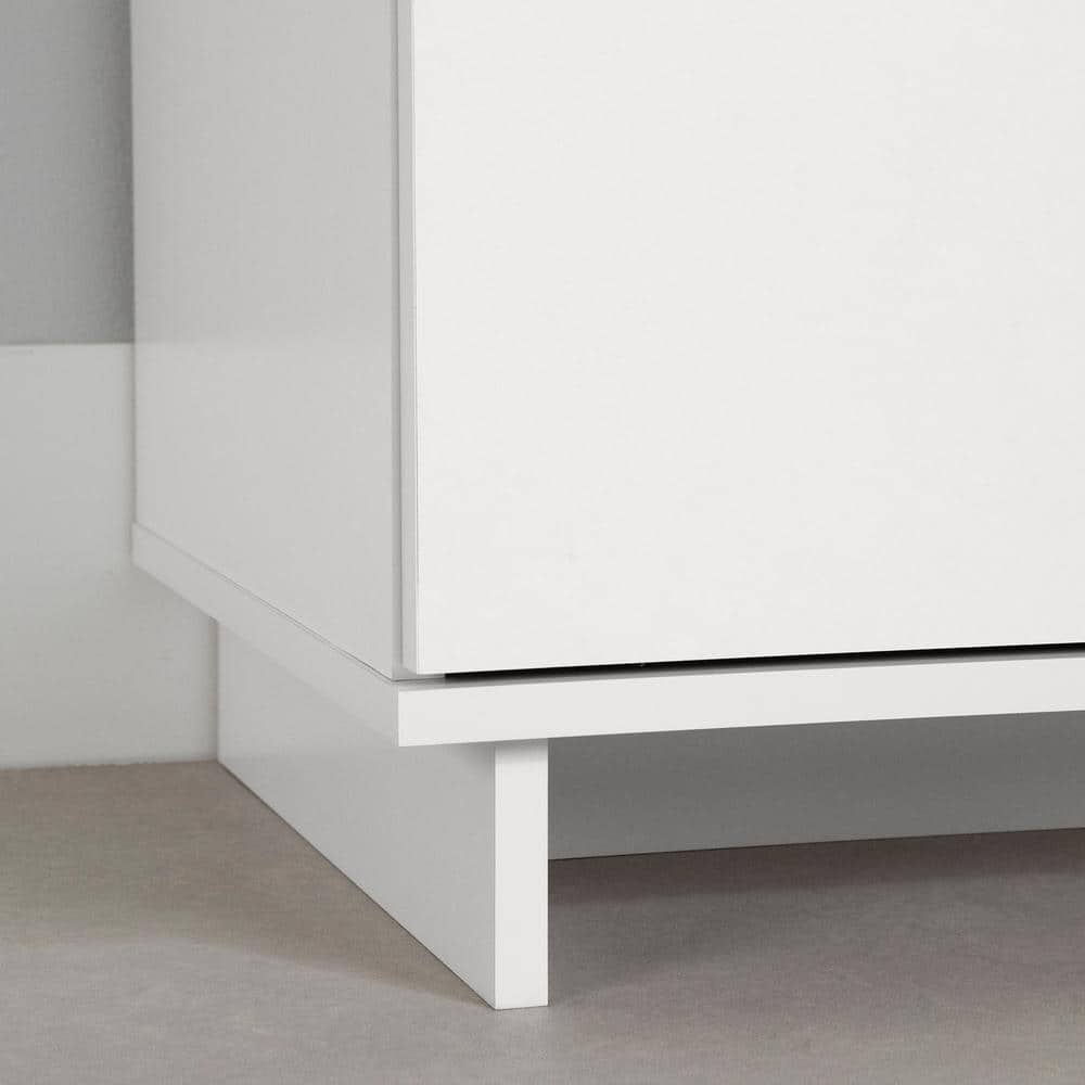 Pure White Scandinavian 2-Drawer Nightstand