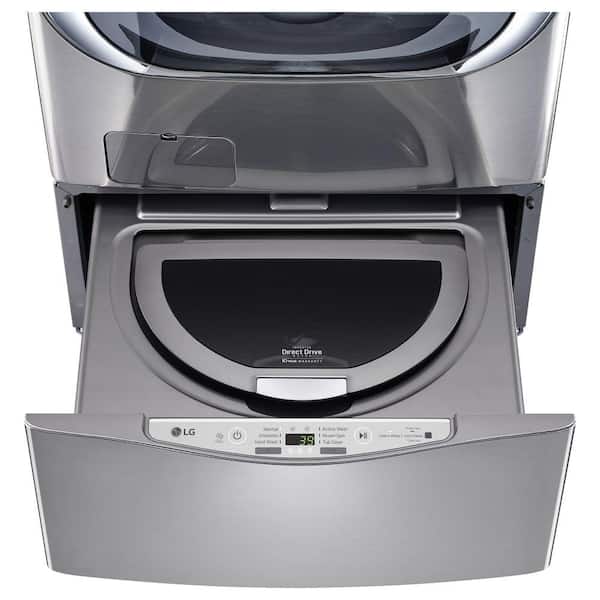 LG 27 in. 1.0 cu. ft. SideKick Pedestal Washer with TWINWash System Compatibility and NeveRust Drum in Graphite Steel