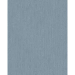 Fine Brush Stripe Blue Matte Finish Vinyl on Non-Woven Non-Pasted Wallpaper Roll