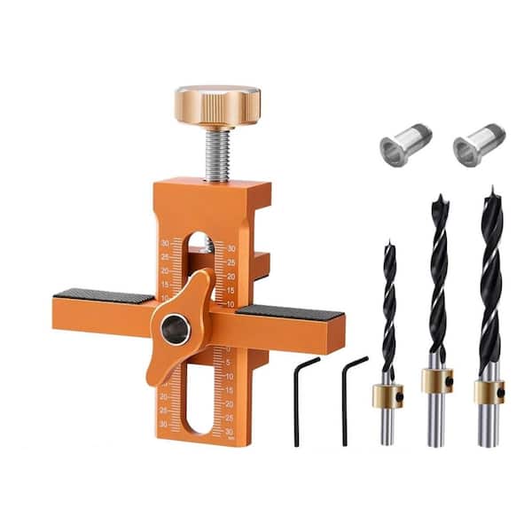 Cabinet Door Installation Jig, 2-in-1 Mounting Tool with Adjustable Positioner, Versatile Cabinet Door Positioning Tool