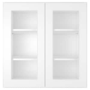 30 in. W X 12 in. D X 30 in. H in Shaker White Plywood Ready to Assemble Wall Kitchen Cabinet with 2-Doors 3-Shelves