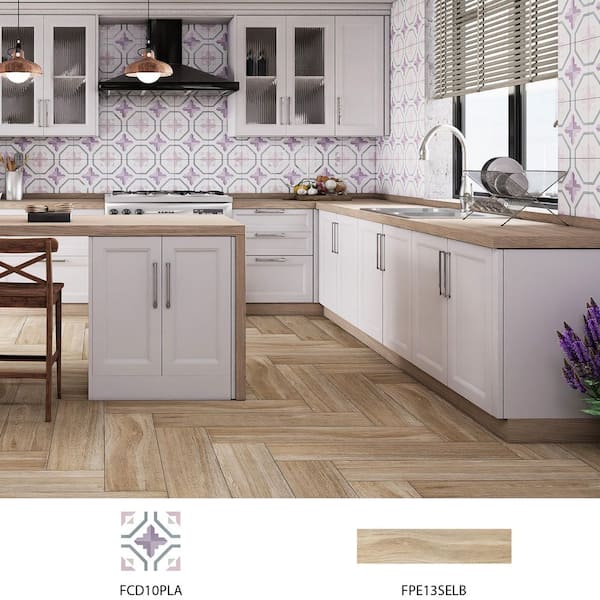 Prisma Lavender 10 in. x 10 in. Porcelain Floor and Wall Tile (10.88 sq. ft. /Case)