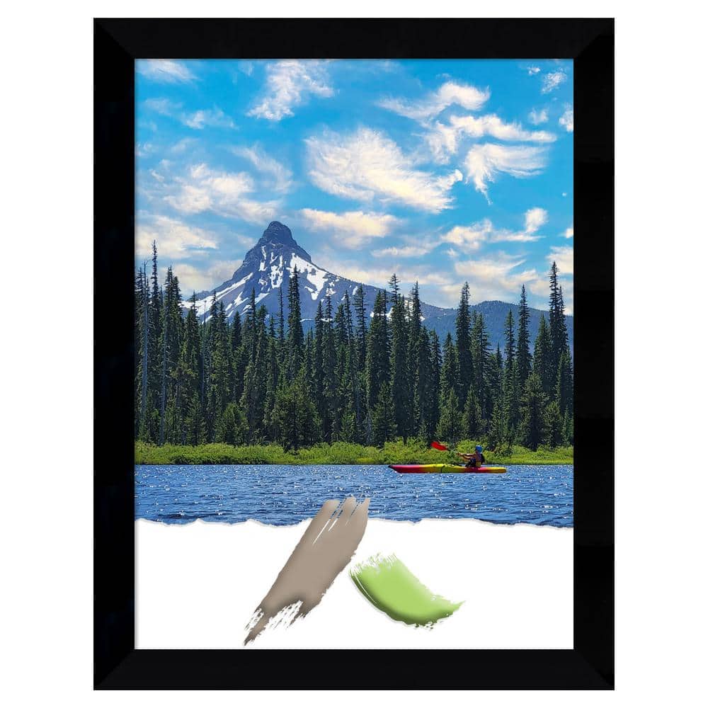 Matte Black Wood Rectangle Wall Picture Frame
