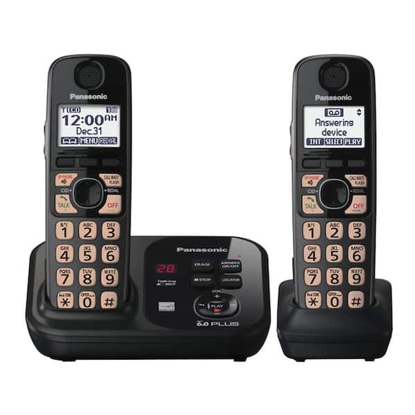 Panasonic Dect 6.0+, Cordless Phone with Digital Answering System, Caller ID and 2 Handsets-DISCONTINUED