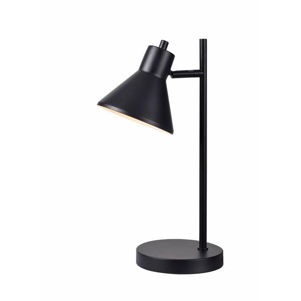 KENROY HOME Ash 18 in. Black Desk Lamp with Metal Shade