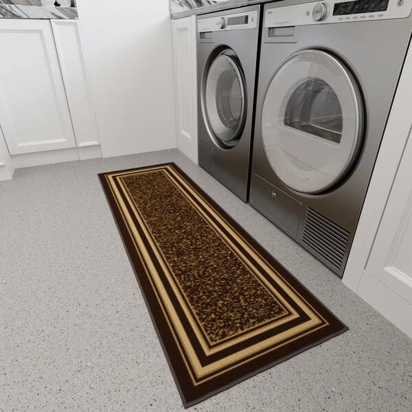 Ottomanson Ottohome Collection Non-Slip Rubberback Bordered