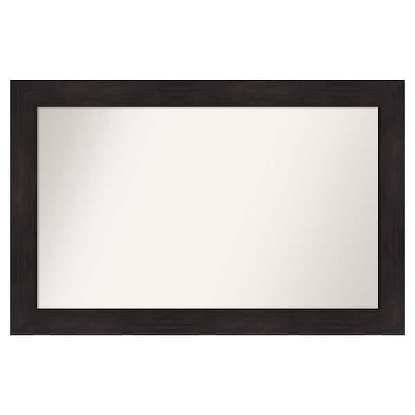 Furniture Espresso 45.75 in. x 29.75 in. Custom Non-Beveled Satin Recycled Polystyrene Bathroom Vanity Wall Mirror