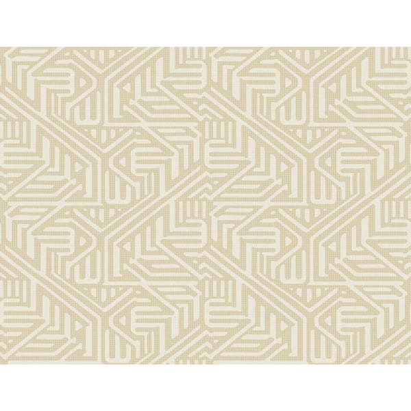 A-Street Prints Nambiti Cream Geometric Cream Wallpaper Sample