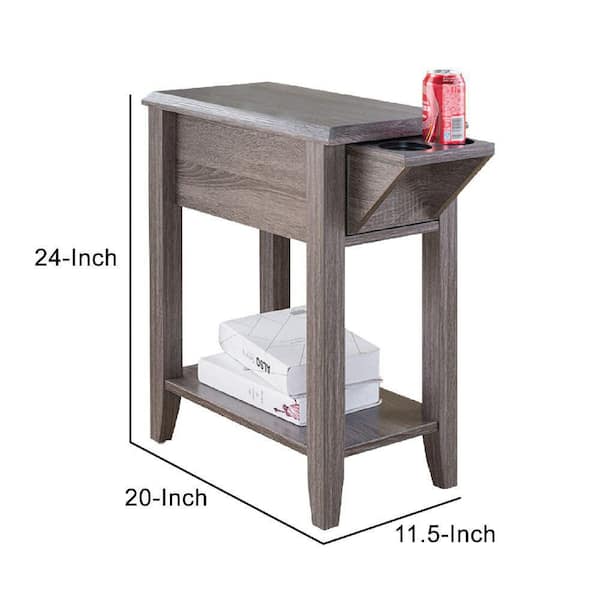 Admiral Rotating End Table with Storage