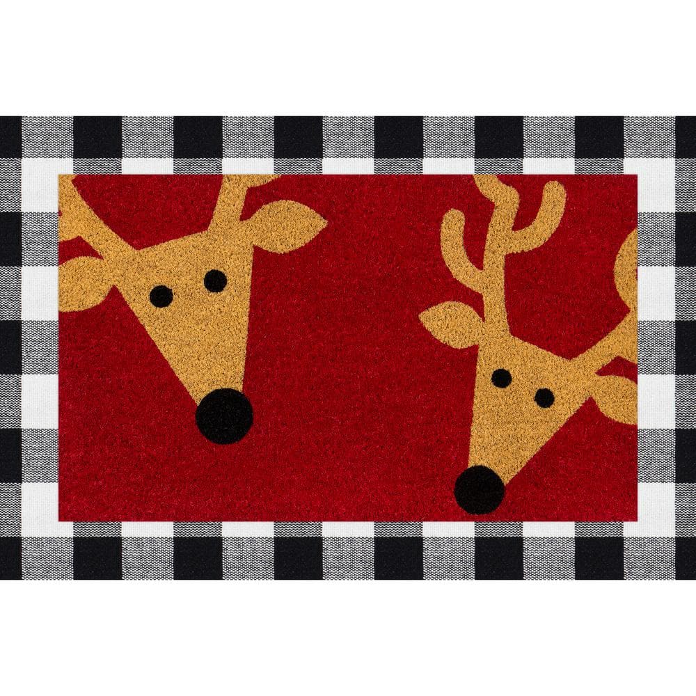 Apache Mills Christmas Forest Plaid Gray 24 in. x 36 in. Holiday Layering  Mat 60115310124x36 - The Home Depot