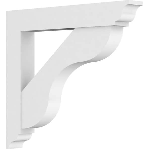 Ekena Millwork Standard Carmel 5 in. W x 36 in. H x 36 in. D Signature Urethane Polyurethane Bracket With Traditional Ends